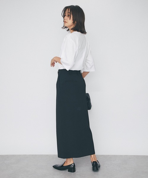 RIVE DROITE（リヴドロワ）の「女性らしいロゴがアクセント/CheriハーフスリーブTシャツ（Tシャツ/カットソー・レディース・ホワイト/ブラウン/チャコールグレー・FREE）」の18枚目の写真