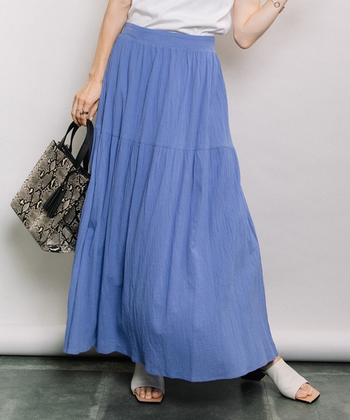 ELVENCE DEUX(エルベンスドゥ)の「ヨウリュウティアードSK(スカート・レディース・ブラック/ブラウン/ブルー・FREE)」の3枚目の写真