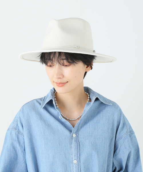 FRAMeWORK（フレームワーク）の「【WYETH/ワイエス】ウールレザーコードハット（ハット・レディース・アイボリー・FREE）」の4枚目の写真