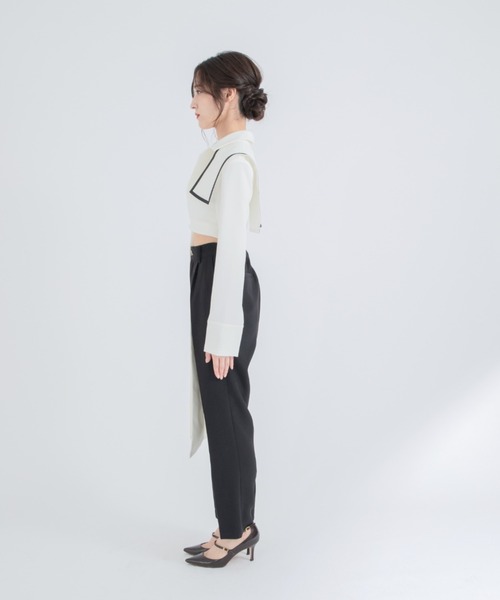 qumerry.（キュメリ）の「イレヘムセーラーシャツジャケット（シャツ/ブラウス・レディース・ホワイト/チャコールグレー・FREE）」の11枚目の写真