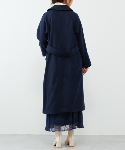 natural couture（ナチュラルクチュール）の「WEB限定/2022AWアイテム/おしゃれロングコート（チェスターコート・レディース・ベージュ/ネイビー/ブラウン/アイボリー/その他2/その他1/サックスブルー・FREE）」の21枚目の写真