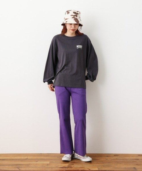 RODEO CROWNS WIDE BOWL（ロデオクラウンズワイドボウル）の「Rodeo College L/S Tシャツ（Tシャツ/カットソー・レディース・オレンジ/グレー×ホワイト/アイボリー/チャコールグレー・FREE）」の13枚目の写真