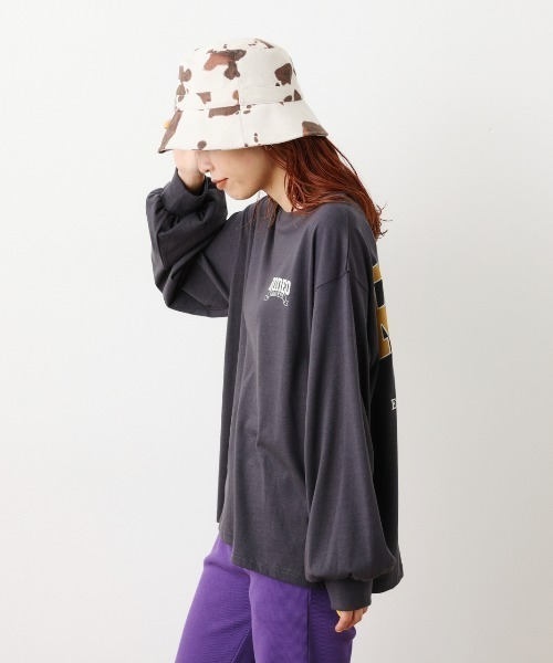 RODEO CROWNS WIDE BOWL（ロデオクラウンズワイドボウル）の「Rodeo College L/S Tシャツ（Tシャツ/カットソー・レディース・オレンジ/グレー×ホワイト/アイボリー/チャコールグレー・FREE）」の14枚目の写真