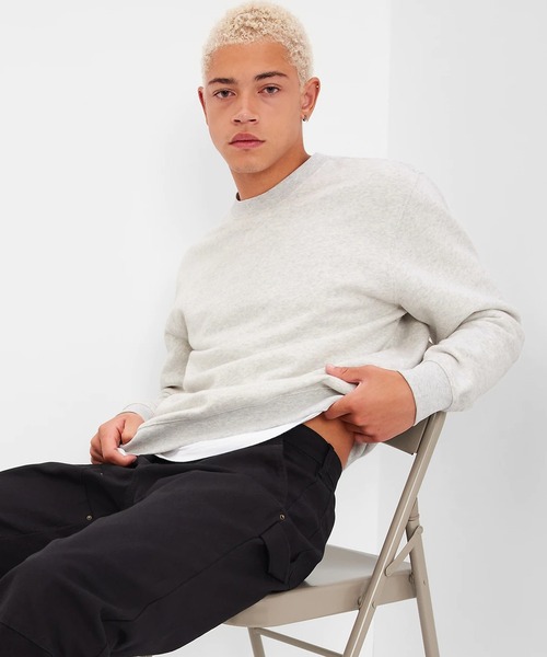 GAP（ギャップ）の「ヴィンテージソフト クルーネック スウェットシャツ（スウェット・メンズ・ブルー/ネイビー/ホワイト/ライトグレー/ブラック・S/M/L/XL/XS）」の2枚目の写真