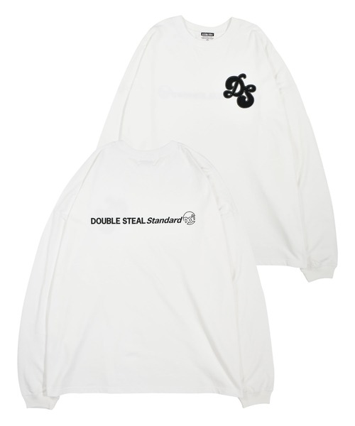 DOUBLE STEAL（ダブルスティール）の「DS Logo L/S TEE ドロップショルダー（Tシャツ/カットソー・メンズ・ブルー/グレー/ホワイト/ブラック・X-LARGE/LARGE/MEDIUM）」の2枚目の写真