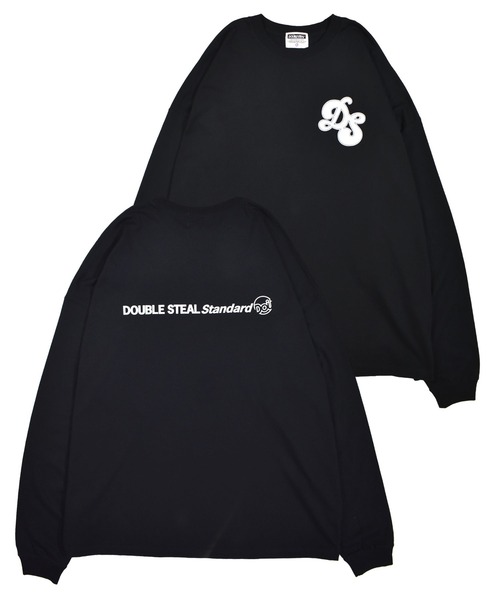 DOUBLE STEAL（ダブルスティール）の「DS Logo L/S TEE ドロップショルダー（Tシャツ/カットソー・メンズ・ブルー/グレー/ホワイト/ブラック・X-LARGE/LARGE/MEDIUM）」の3枚目の写真