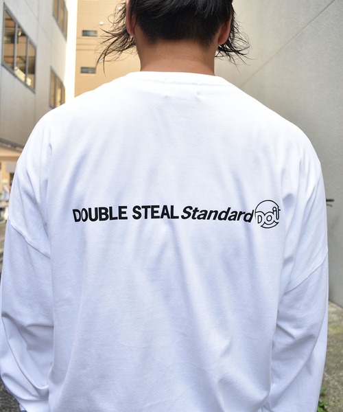 DOUBLE STEAL（ダブルスティール）の「DS Logo L/S TEE ドロップショルダー（Tシャツ/カットソー・メンズ・ブルー/グレー/ホワイト/ブラック・X-LARGE/LARGE/MEDIUM）」の11枚目の写真