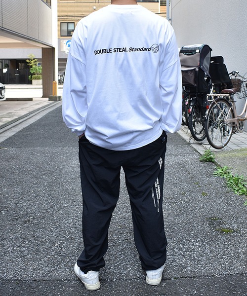 DOUBLE STEAL（ダブルスティール）の「DS Logo L/S TEE ドロップショルダー（Tシャツ/カットソー・メンズ・ブルー/グレー/ホワイト/ブラック・X-LARGE/LARGE/MEDIUM）」の12枚目の写真
