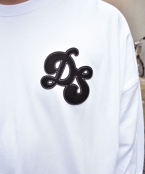 DOUBLE STEAL（ダブルスティール）の「DS Logo L/S TEE ドロップショルダー（Tシャツ/カットソー・メンズ・ブルー/グレー/ホワイト/ブラック・X-LARGE/LARGE/MEDIUM）」の14枚目の写真