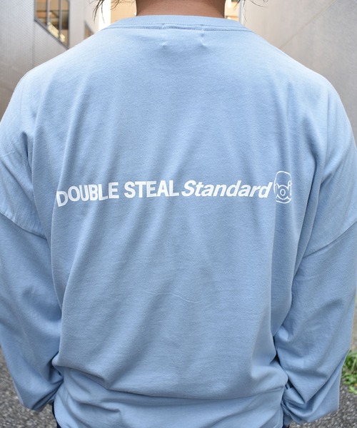 DOUBLE STEAL（ダブルスティール）の「DS Logo L/S TEE ドロップショルダー（Tシャツ/カットソー・メンズ・ブルー/グレー/ホワイト/ブラック・X-LARGE/LARGE/MEDIUM）」の19枚目の写真