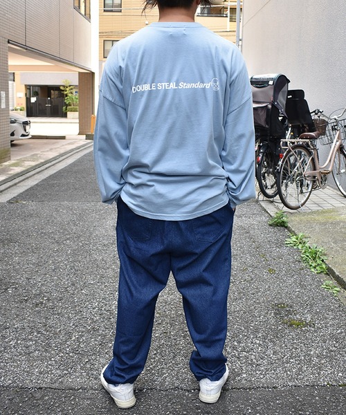 DOUBLE STEAL（ダブルスティール）の「DS Logo L/S TEE ドロップショルダー（Tシャツ/カットソー・メンズ・ブルー/グレー/ホワイト/ブラック・X-LARGE/LARGE/MEDIUM）」の20枚目の写真