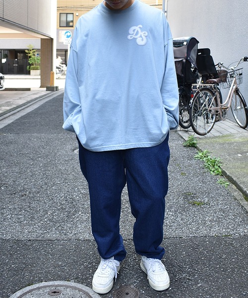 DOUBLE STEAL（ダブルスティール）の「DS Logo L/S TEE ドロップショルダー（Tシャツ/カットソー・メンズ・ブルー/グレー/ホワイト/ブラック・X-LARGE/LARGE/MEDIUM）」の15枚目の写真