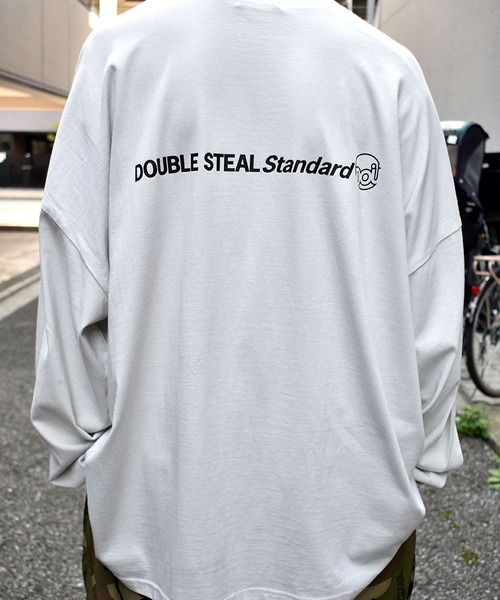 DOUBLE STEAL（ダブルスティール）の「DS Logo L/S TEE ドロップショルダー（Tシャツ/カットソー・メンズ・ブルー/グレー/ホワイト/ブラック・X-LARGE/LARGE/MEDIUM）」の10枚目の写真