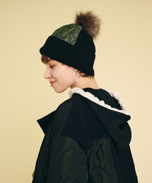 LANVIN en Bleu ニットワッチ　カシミヤ　ブラウン LANVIN en Bleu ニットワッチカシミヤブラウン