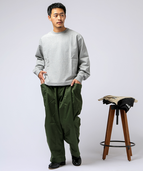 B.C STOCK(ベーセーストック)の「PLANTER ブカワイドパンツ(その他パンツ・メンズ・アイボリー/カーキ・MEDIUM/LARGE)」の4枚目の写真