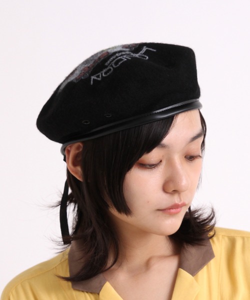 RNA（アールエヌエー）の「E4870 PINK MOTEL ベレー（ハンチング/ベレー帽・レディース・ブラック/レッド・FREE）」の15枚目の写真