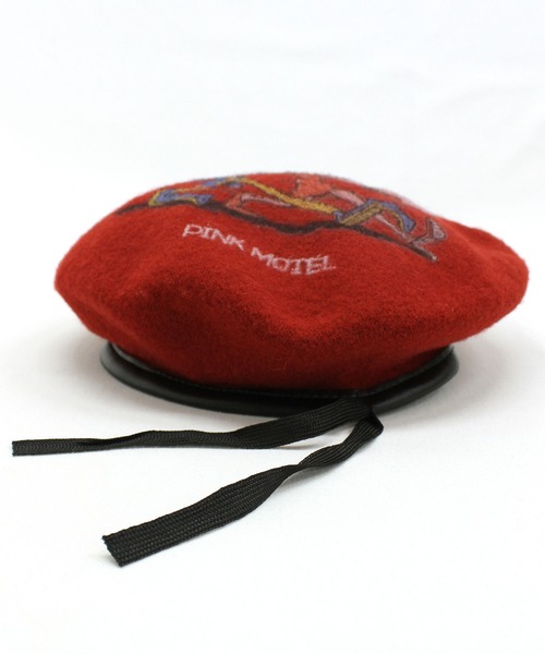 RNA（アールエヌエー）の「E4870 PINK MOTEL ベレー（ハンチング/ベレー帽・レディース・ブラック/レッド・FREE）」の11枚目の写真