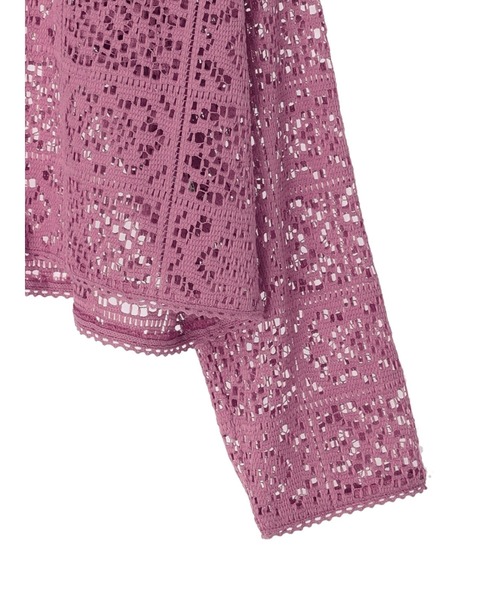 earth music&ecology(アースミュージックアンドエコロジー)の「ショート丈レースシャツ(シャツ/ブラウス・レディース・ブラック/グリーン/ラベンダー/オフホワイト・FREE)」の18枚目の写真