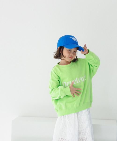 LOWRYS FARM（ローリーズファーム）の「ウラケロゴプルオーバー　295994（スウェット・キッズ・ライトグレー/グリーン/チャコールグレー/アイボリー/グレー/ブルー/ライトグリーン/ピンク・150cm/110cm/120cm/130cm/140cm）」の6枚目の写真