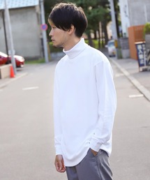 【ZIP FIVE】ポリポンチタートルネックロング長袖Tシャツ/ロンT