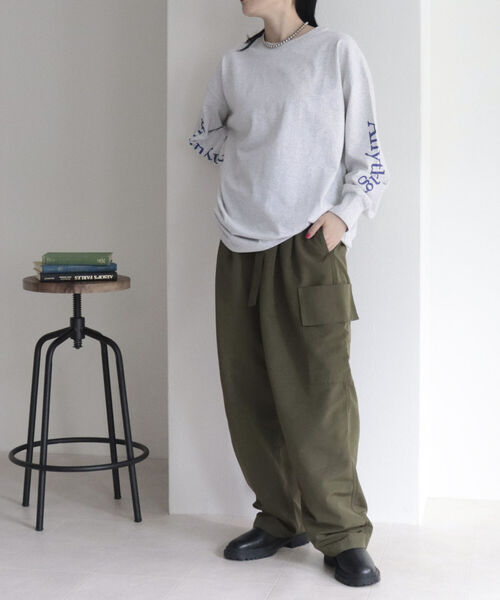 fredy emue(フレディエミュ)の「Anything袖ロゴ ロンT(Tシャツ/カットソー・レディース・ライトグレー/ネイビー/オフホワイト・38)」の11枚目の写真