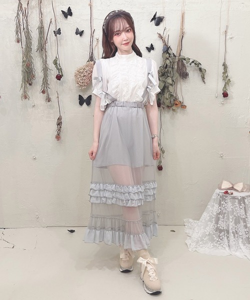 Swankiss(スワンキス)の「SX ×frill B/L(シャツ/ブラウス・レディース・ホワイト/ブラック/ピンク・FREE)」の9枚目の写真