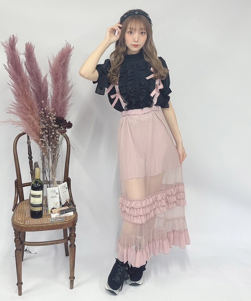 Swankiss(スワンキス)の「SX ×frill B/L(シャツ/ブラウス・レディース・ホワイト/ブラック/ピンク・FREE)」の11枚目の写真