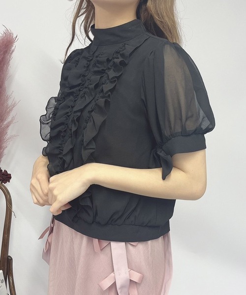 Swankiss(スワンキス)の「SX ×frill B/L(シャツ/ブラウス・レディース・ホワイト/ブラック/ピンク・FREE)」の16枚目の写真
