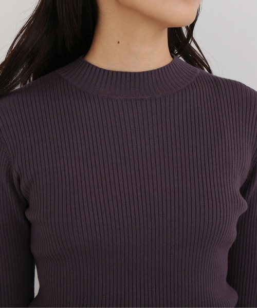 NATURAL BEAUTY BASIC（ナチュラルビューティーベーシック）の「フレアカフス釦ニット（ニット/セーター・レディース・チャコールグレー/ブルー/キャメル/イエロー・MEDIUM）」の17枚目の写真