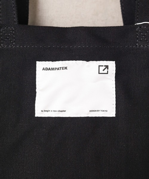ADAM PATEK(アダムパテック)の「『ADAMPATEK』basic canvas tote bag(トートバッグ・レディース・ホワイト/ブラック・フリー)」の9枚目の写真