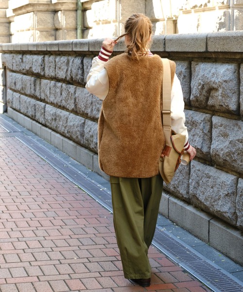 ビッグシルエットファーベスト MONO-MART LADY'S│MONO-MART