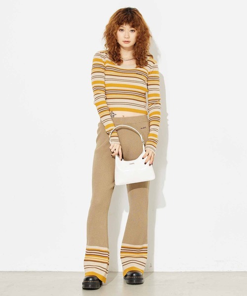 X-girl（エックスガール）の「FAUX CROC MINI HAND BAG（ショルダーバッグ・レディース・ブラック/ホワイト/ライトグリーン・ONE SIZE）」の17枚目の写真