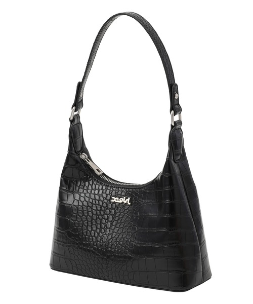 X-girl（エックスガール）の「FAUX CROC MINI HAND BAG（ショルダーバッグ・レディース・ブラック/ホワイト/ライトグリーン・ONE SIZE）」の13枚目の写真