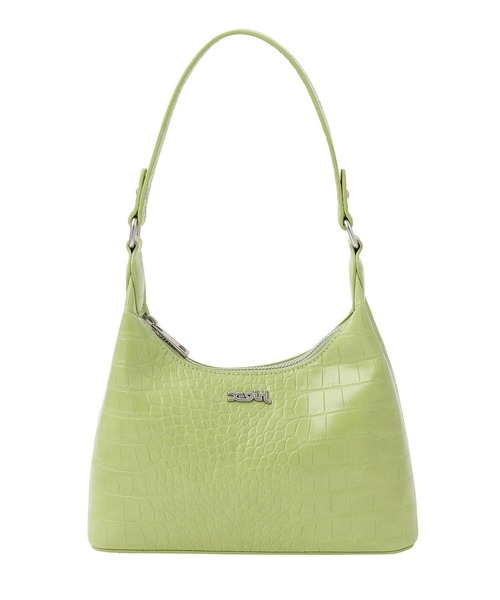 X-girl（エックスガール）の「FAUX CROC MINI HAND BAG（ショルダーバッグ・レディース・ブラック/ホワイト/ライトグリーン・ONE SIZE）」の5枚目の写真