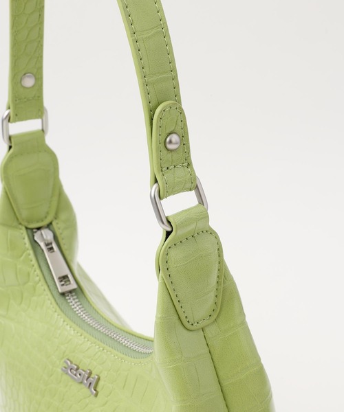 X-girl（エックスガール）の「FAUX CROC MINI HAND BAG（ショルダーバッグ・レディース・ブラック/ホワイト/ライトグリーン・ONE SIZE）」の8枚目の写真