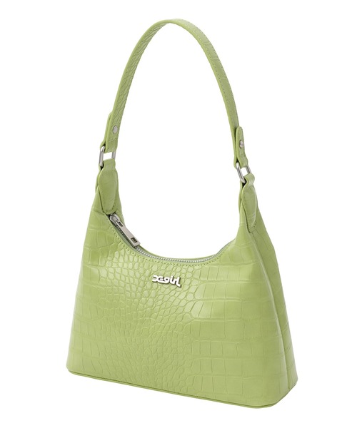 X-girl（エックスガール）の「FAUX CROC MINI HAND BAG（ショルダーバッグ・レディース・ブラック/ホワイト/ライトグリーン・ONE SIZE）」の11枚目の写真