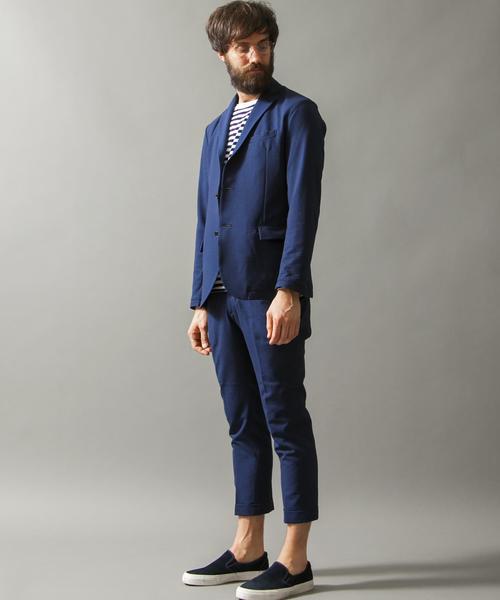 BEAUTY&YOUTH UNITED ARROWS（ビューティーアンドユースユナイテッドアローズ）の「BY ドライ シアサッカー ノープリーツ アンクルパンツ◆（その他パンツ・メンズ・ネイビー/その他1/その他2・SMALL/MEDIUM/LARGE/X-LARGE）」の18枚目の写真