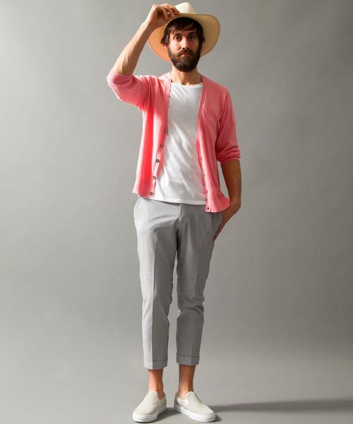 BEAUTY&YOUTH UNITED ARROWS（ビューティーアンドユースユナイテッドアローズ）の「BY ドライ シアサッカー ノープリーツ アンクルパンツ◆（その他パンツ・メンズ・ネイビー/その他1/その他2・SMALL/MEDIUM/LARGE/X-LARGE）」の22枚目の写真