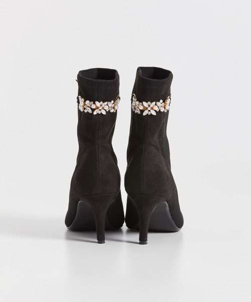 NOELA（ノエラ）の「バックビジューニットブーツ（ブーツ・レディース・ブラック/ブラウン/オフホワイト・S/M/L）」の6枚目の写真