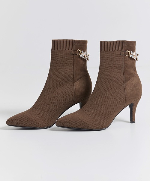 NOELA（ノエラ）の「バックビジューニットブーツ（ブーツ・レディース・ブラック/ブラウン/オフホワイト・S/M/L）」の20枚目の写真