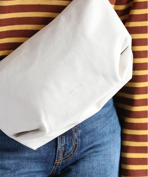 Legato Largo（レガートラルゴ）の「＜新色追加＞フェイクレザー ワンショルダーミニバッグ（ショルダーバッグ・レディース・アイボリー/ブラック/シルバー・FREE）」の6枚目の写真