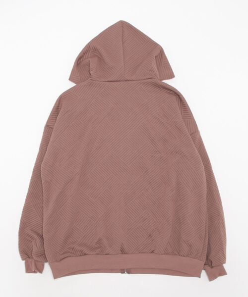 CECIL McBEE（セシルマクビー）の「膨れジャガードジップアップパーカー（パーカー・レディース・モカ/ブルー/ブラック・MEDIUM/LARGE）」の5枚目の写真