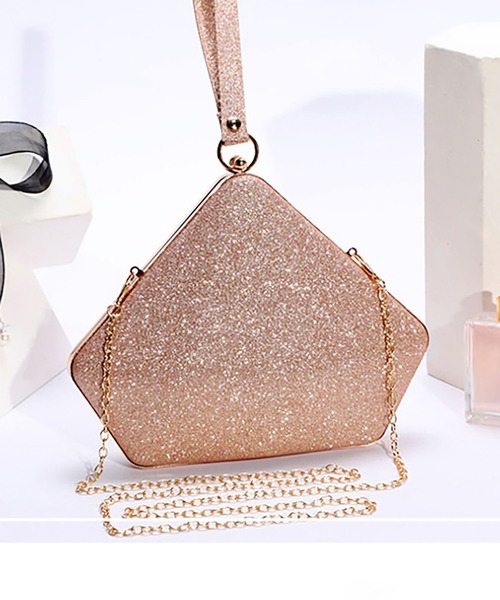 LOPASS(ロパス)の「パーティーバッグ 結婚式BAG ラメがま口クラッチバッグ(クラッチバッグ・レディース・ピンク/シルバー/ゴールド/ブラック・FREE)」の5枚目の写真