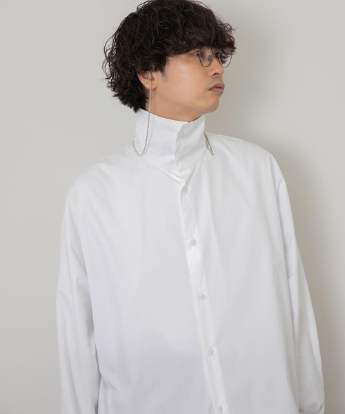 SENSE OF PLACE by URBAN RESEARCH（センスオブプレイスバイアーバンリサーチ）の「『わたべ×SOP』ハイネックドルマンルーズシャツ（シャツ/ブラウス・メンズ・ホワイト/ブラック/カーキ・MEDIUM/LARGE）」の4枚目の写真