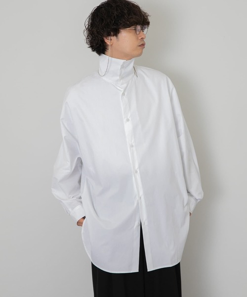 SENSE OF PLACE by URBAN RESEARCH（センスオブプレイスバイアーバンリサーチ）の「『わたべ×SOP』ハイネックドルマンルーズシャツ（シャツ/ブラウス・メンズ・ホワイト/ブラック/カーキ・MEDIUM/LARGE）」の5枚目の写真