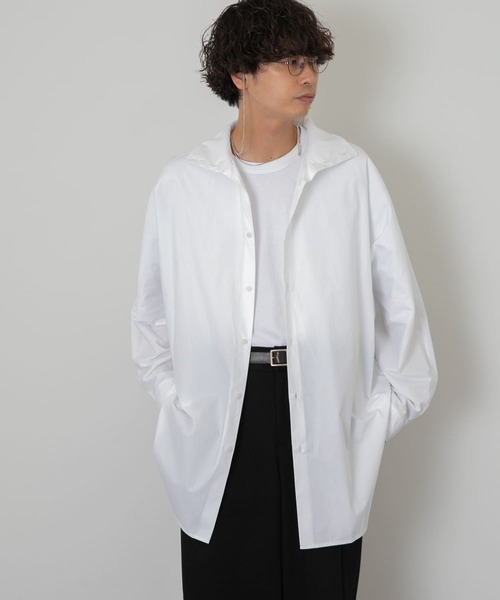 SENSE OF PLACE by URBAN RESEARCH（センスオブプレイスバイアーバンリサーチ）の「『わたべ×SOP』ハイネックドルマンルーズシャツ（シャツ/ブラウス・メンズ・ホワイト/ブラック/カーキ・MEDIUM/LARGE）」の6枚目の写真