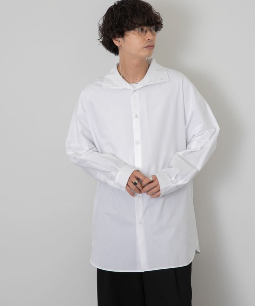 SENSE OF PLACE by URBAN RESEARCH（センスオブプレイスバイアーバンリサーチ）の「『わたべ×SOP』ハイネックドルマンルーズシャツ（シャツ/ブラウス・メンズ・ホワイト/ブラック/カーキ・MEDIUM/LARGE）」の8枚目の写真