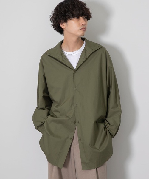 SENSE OF PLACE by URBAN RESEARCH（センスオブプレイスバイアーバンリサーチ）の「『わたべ×SOP』ハイネックドルマンルーズシャツ（シャツ/ブラウス・メンズ・ホワイト/ブラック/カーキ・MEDIUM/LARGE）」の22枚目の写真