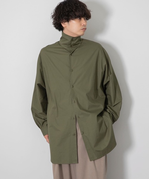SENSE OF PLACE by URBAN RESEARCH（センスオブプレイスバイアーバンリサーチ）の「『わたべ×SOP』ハイネックドルマンルーズシャツ（シャツ/ブラウス・メンズ・ホワイト/ブラック/カーキ・MEDIUM/LARGE）」の20枚目の写真