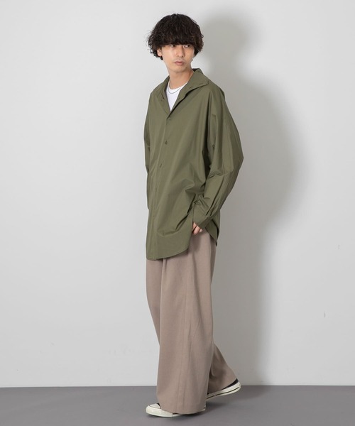 SENSE OF PLACE by URBAN RESEARCH（センスオブプレイスバイアーバンリサーチ）の「『わたべ×SOP』ハイネックドルマンルーズシャツ（シャツ/ブラウス・メンズ・ホワイト/ブラック/カーキ・MEDIUM/LARGE）」の16枚目の写真